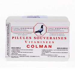 Píldoras Multivitaminadas Souveraines Colman, Multivitamínico para palomas