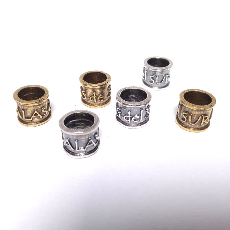 Silver and brass rings